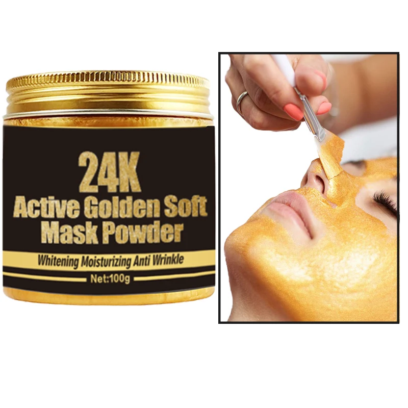 Crazylife 24 K Gold Powder Anti-wrinkle hydrating moisturizing firming skin face mask  100 g OEM