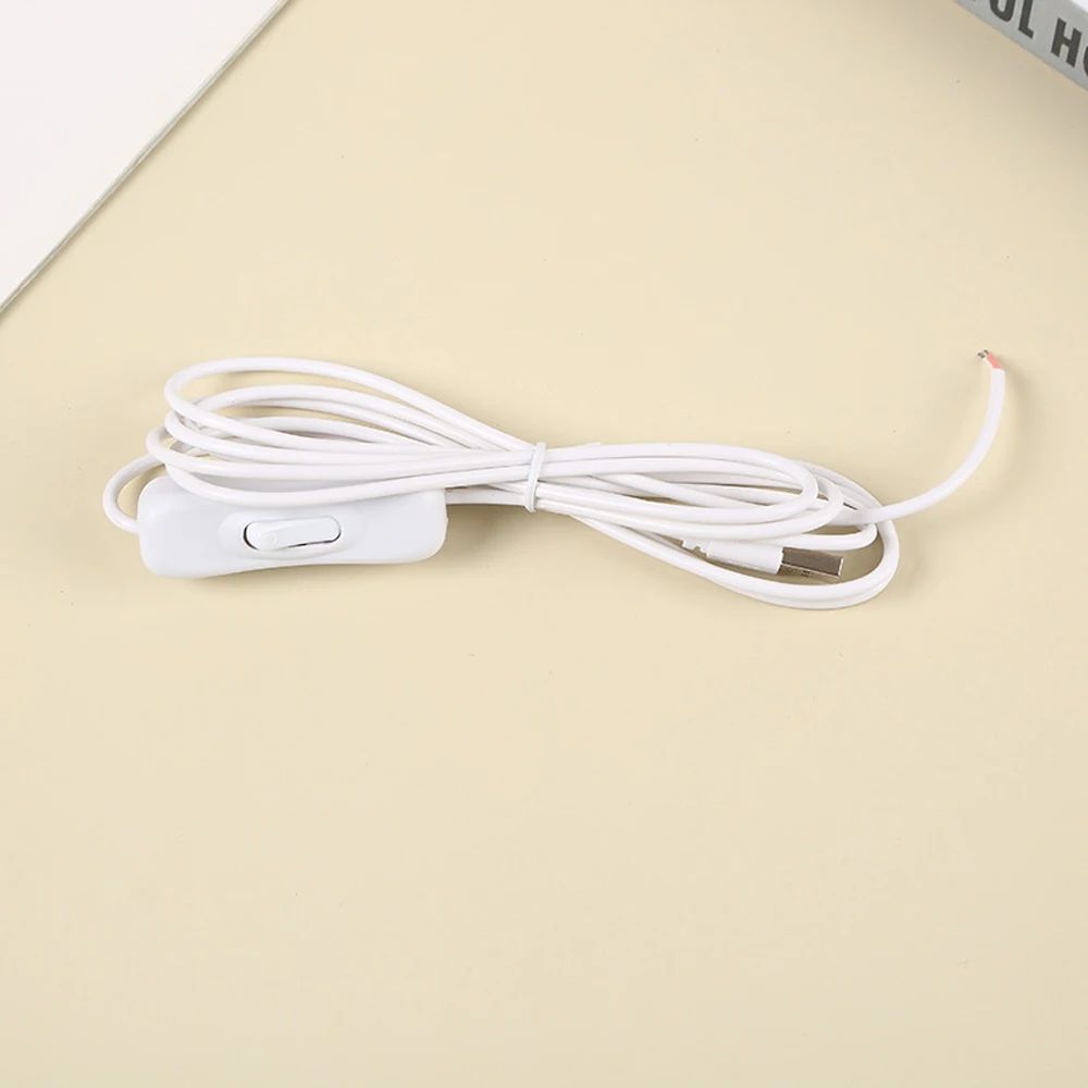 USB Connector Cable With Switch Electrical Power Supply Cable 2 Pin Wire 5V USB Extension Cable For Led Lamp Bulb Light DIY