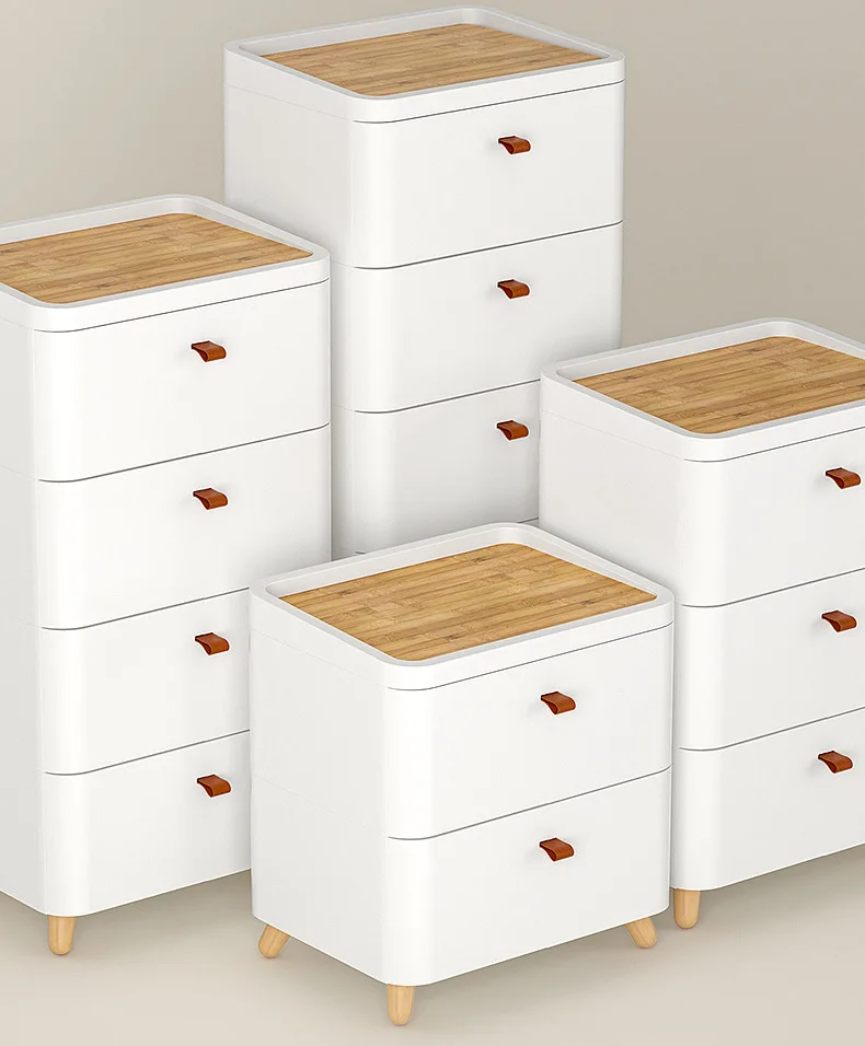 Japanese Style Plastic Storage Boxes Household Organizers for Bedroom Living Room Kitchen Food Toys for Drawer Storage Cabinets