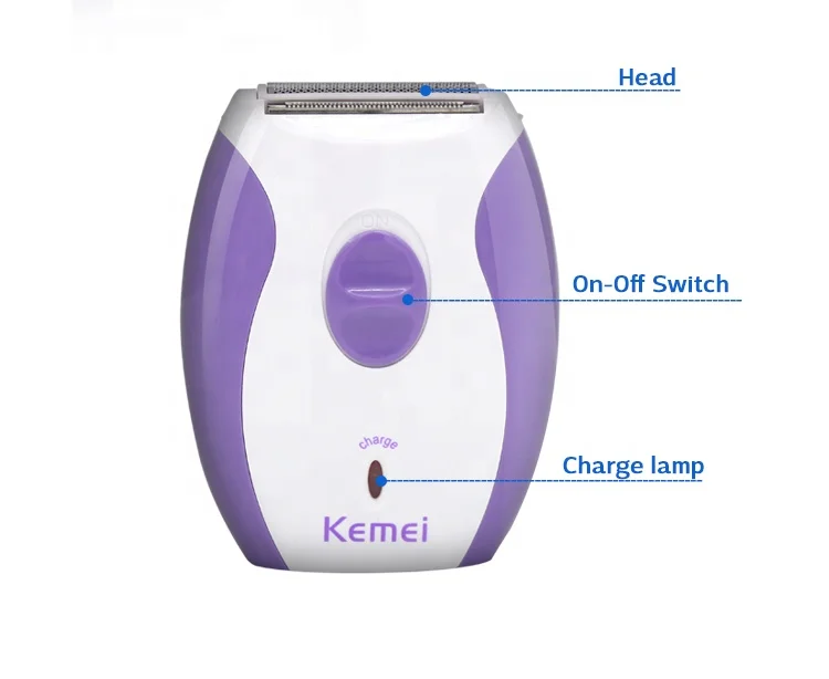 Professional Epilator Women Rechargeable Hair Machine Mini Painless Kemei Epilator km-280R Portable Ladies Shaver