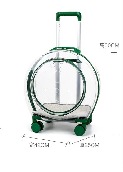 2024 pet trolly backpack mesh fabric backpack for pet  travel