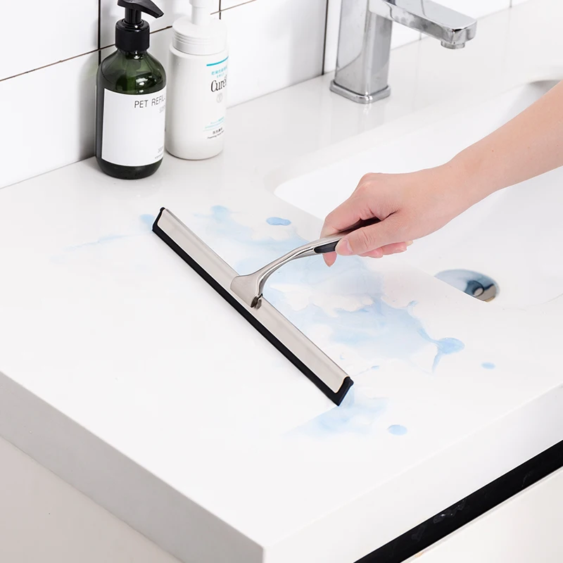 Bathroom Mirror Shower Squeegee With  Sticky Metal Hook