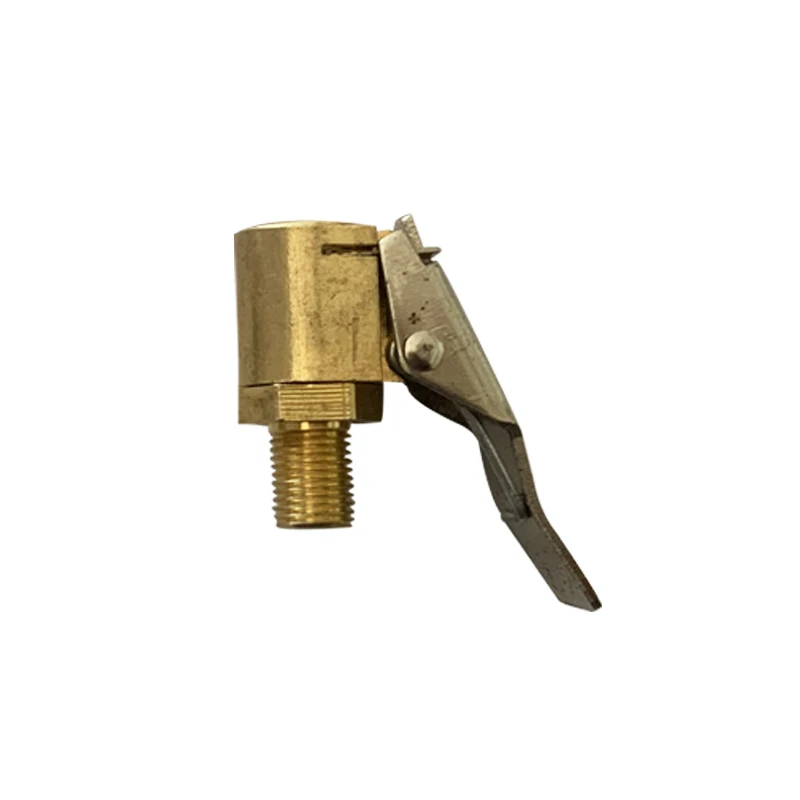 Useful Vehicle Car Tire Inflator Valve Air Chuck Connector 8mm Hose Barb Brass Clip On Hot
