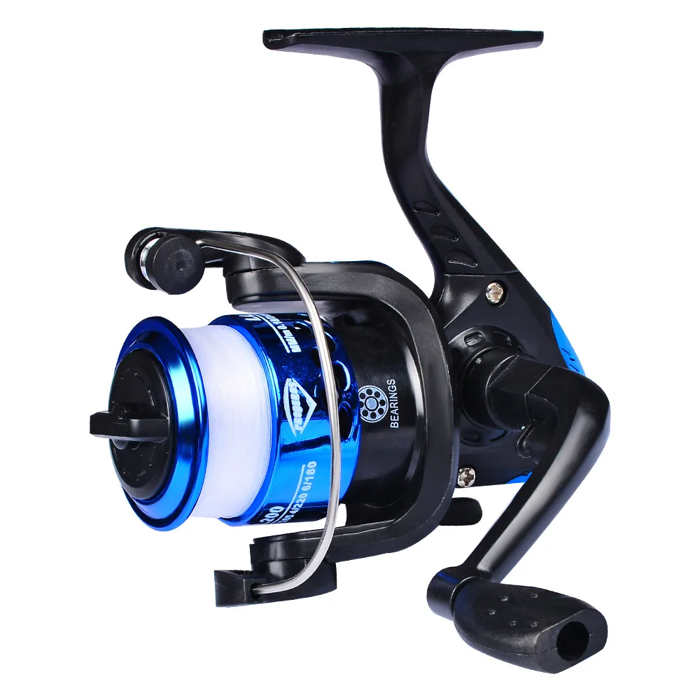 CASTSOON Brake Design Strong Carp Feeder Reel Spinning Wheel Type Fishing Wheels Mini Rubber ABS Blue Black Red Spin REELS 176