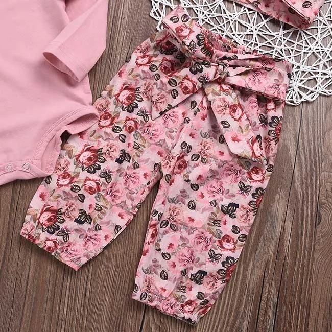 
Baby Girl Clothes Newborn Infant Baby Outfit Sets Long Sleeve Tops Pants Clothes Set 