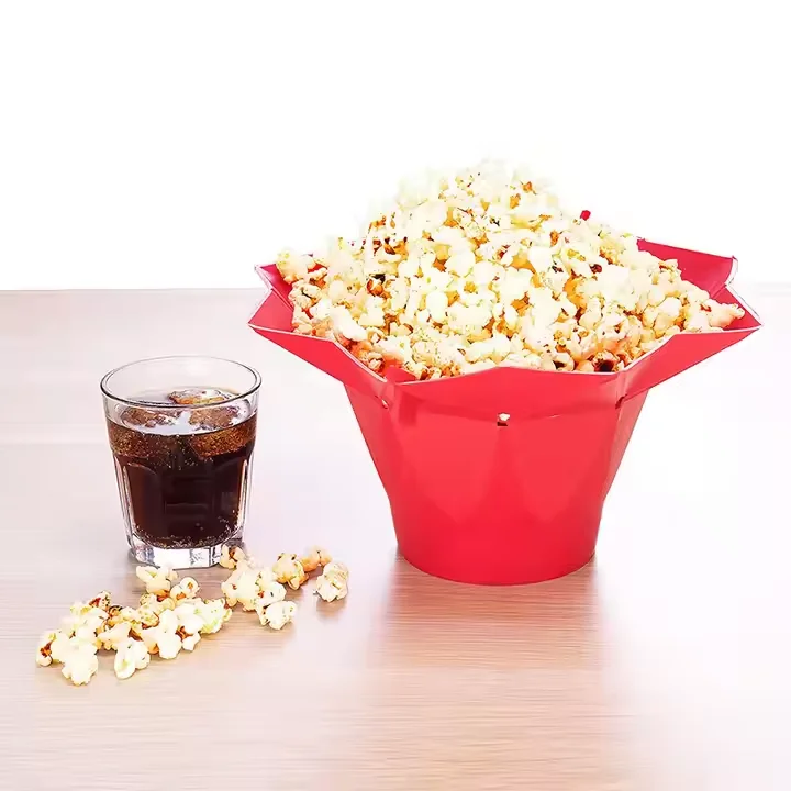 Collapsible Silicone Popcorn Maker | Microwave Safe, BPA-Free Popcorn Bowl for Home and Kitchen