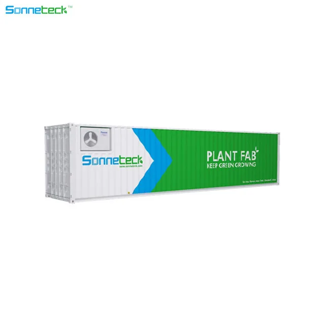 
 Sonneteck40 футов HC контейнер для перевозки искусственных солнечных батарей, полный сплошной светодиодный светильник для выращивания растений, FAB Soilless для выращивания листьев, зеленый  