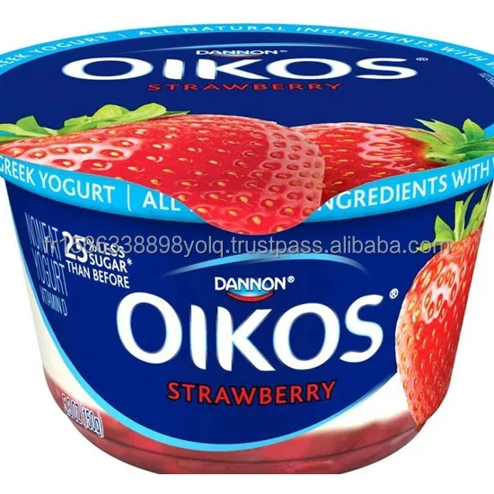 Dannon Light + Fit Greek Cherry Fat Free Yogurt, Creamy and Delicious Gluten Free Yogurt, 4 Ct, 5.3