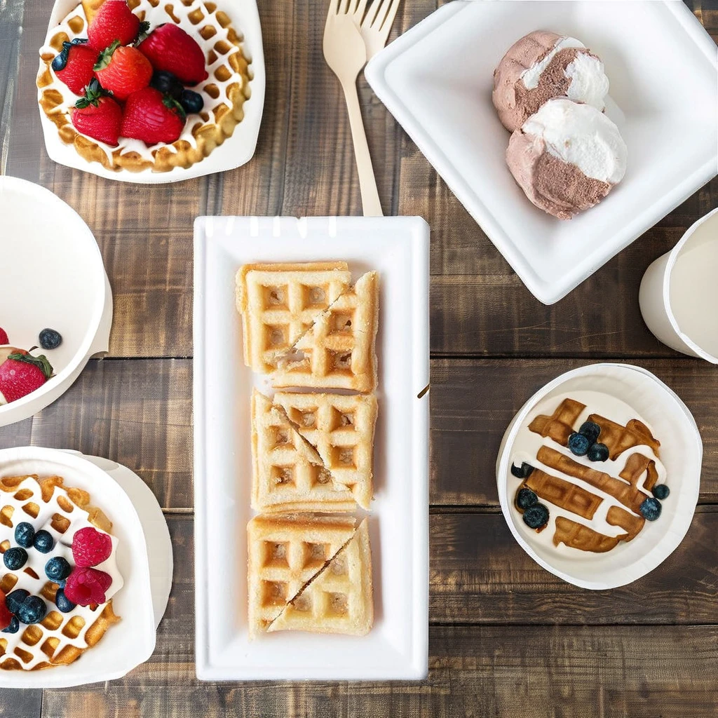 Wholesale Disposable Biodegradable Sugarcane Plates Customizable Meat Tray Bagasse Packaging Rectangle Sushi Tray