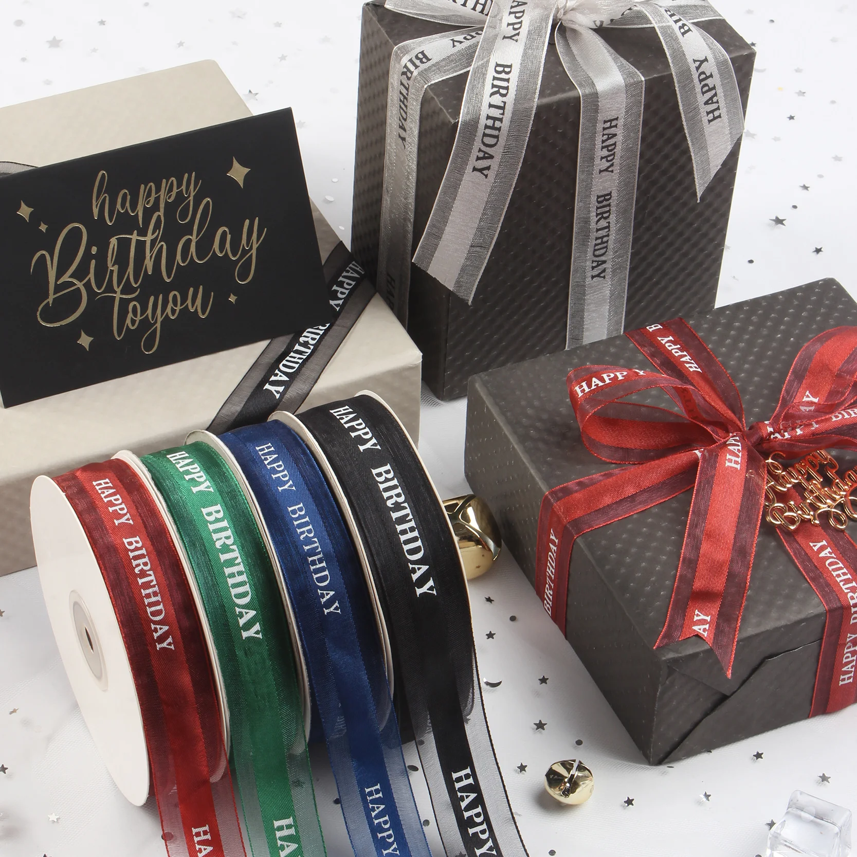 Hot sale organza satin ribbon with satin edge for birthday gift ribbon   printing organza ribbon