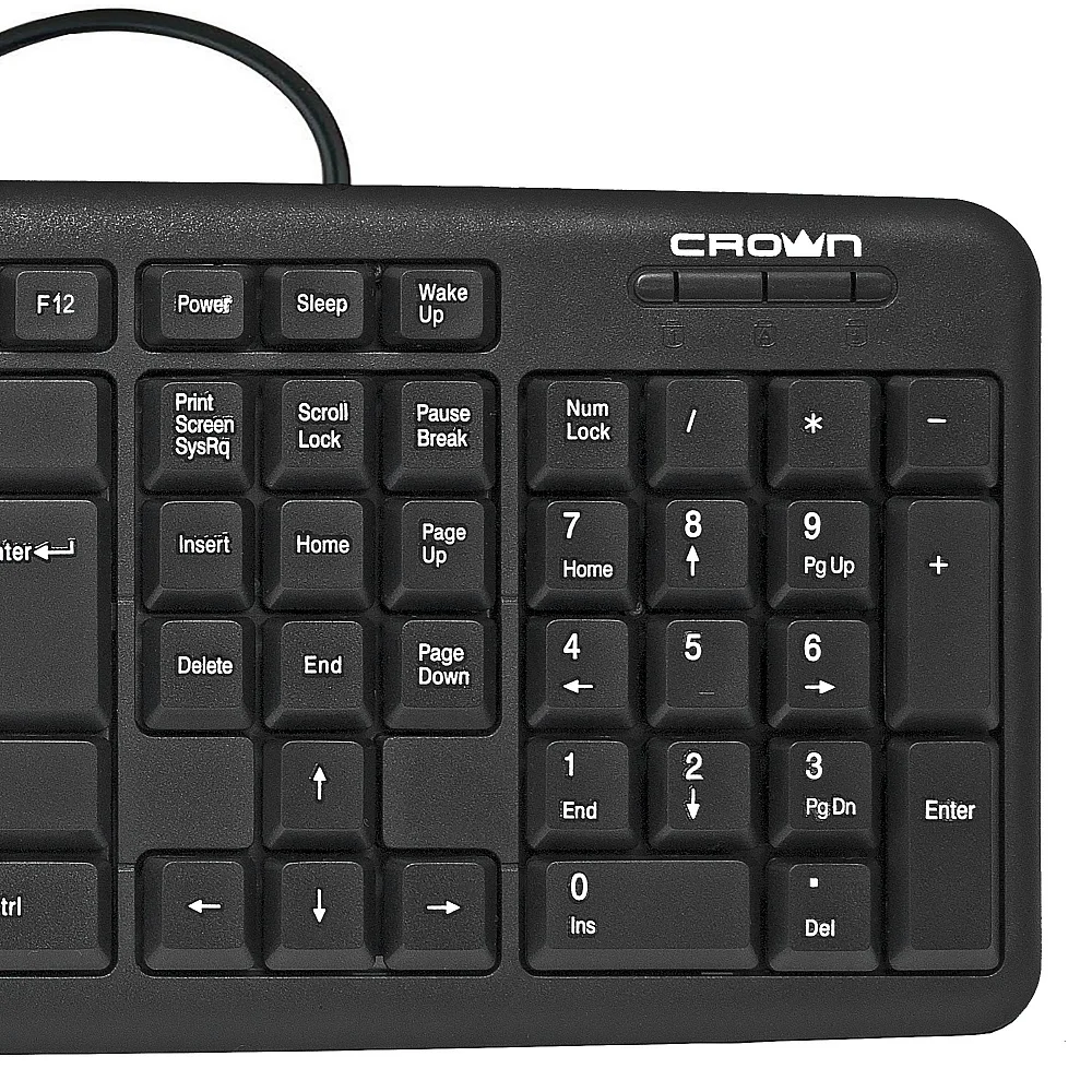 Crown  Micro wired  english arabic keyboard office and company home use CMK-F02B