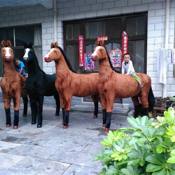 1:1 Simulation Horse Model Animal Specimen Horse  Fur Animal Leather Specimen Horse Ornament