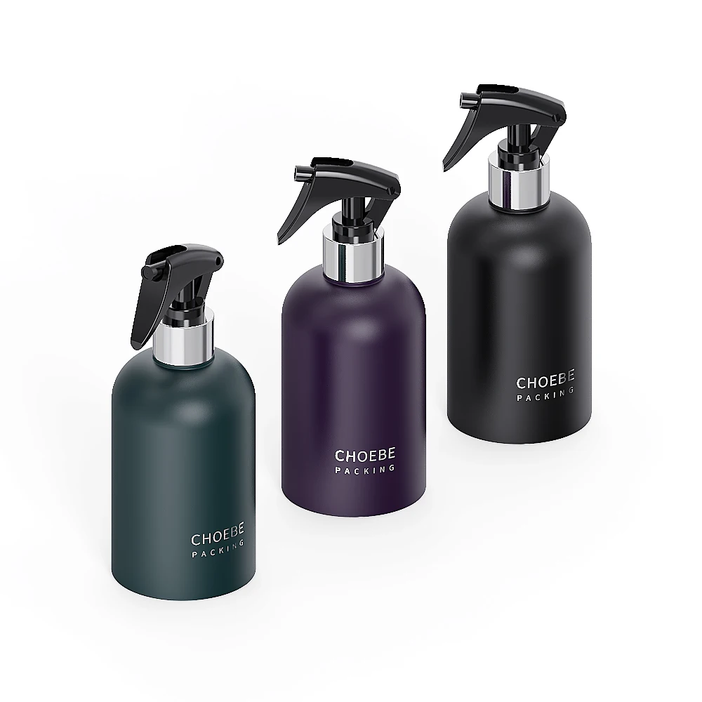 Choebe high quality 300ml 10oz matte Cylinder plastic spray mist pump PERFUME hair oil bottle for cosmetic container