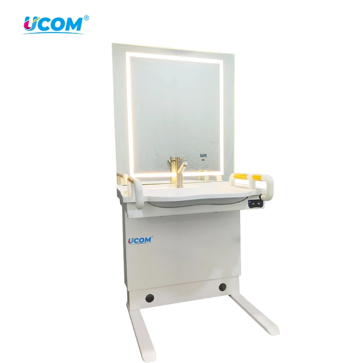 Homecare Medical Healthcare Device Wash Basin Stand Bathroom Sink With Mirror