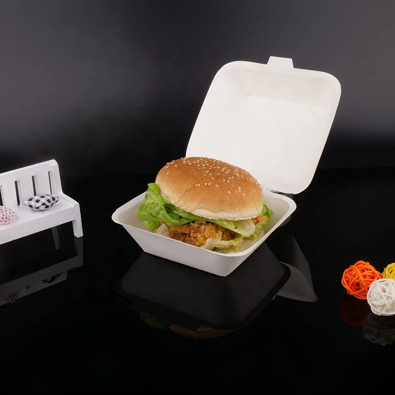 Custom greaseproof foldable paper fast food burger packaging box