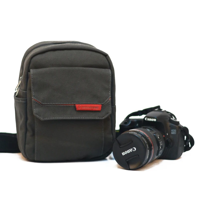 Lightweight Wear-resistant  Canvas Waterproof Bags for DSLR Camera Shockproof Sling Bag