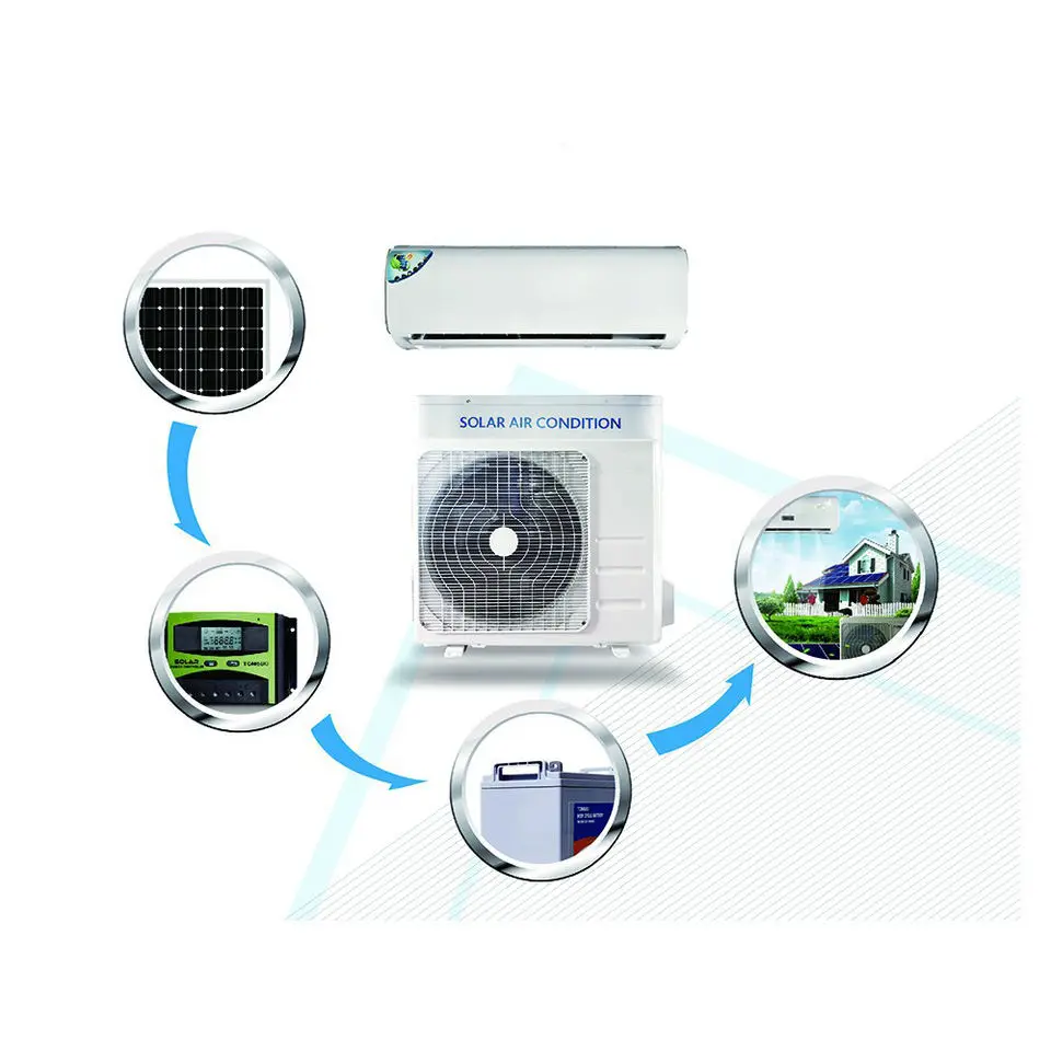 DC Solar Panel Air Conditioner Off Grid Solar Air Conditioner Manufacturer Inverter Split Wall Mounted