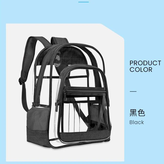 2021 New Transparent PVC School Bags Kids Mochilas Escolares Sequin Shoulder Back Pack Girls Waterproof Clear Backpack