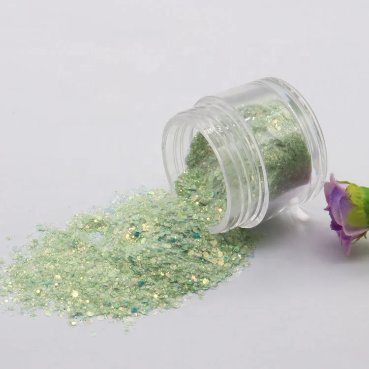 
green Starry Sky Colors , New formula, Nail dip Dipping Powder Faster and Healthier 