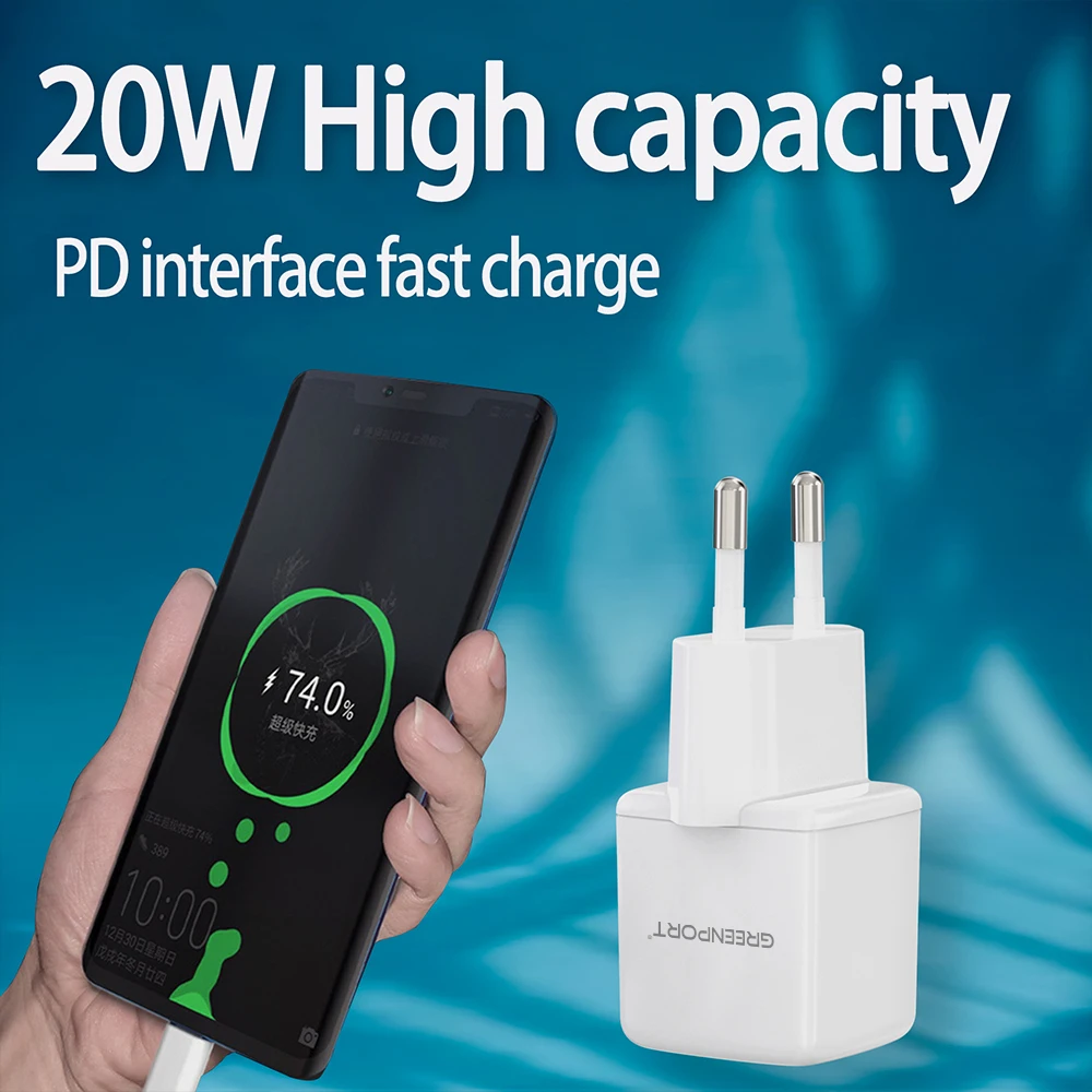 Низкая цена PD 20 Вт Лидер продаж портом type-c настенное зарядное устройство USB адаптер дешевая Мобильный Быстрое US/UK/штепсельная вилка европейского