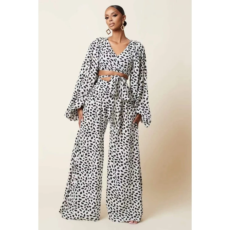 Lantern Long Sleeve Cardigan Set African Print Fabric African Women Casual Dress Wholesale Clothing South African