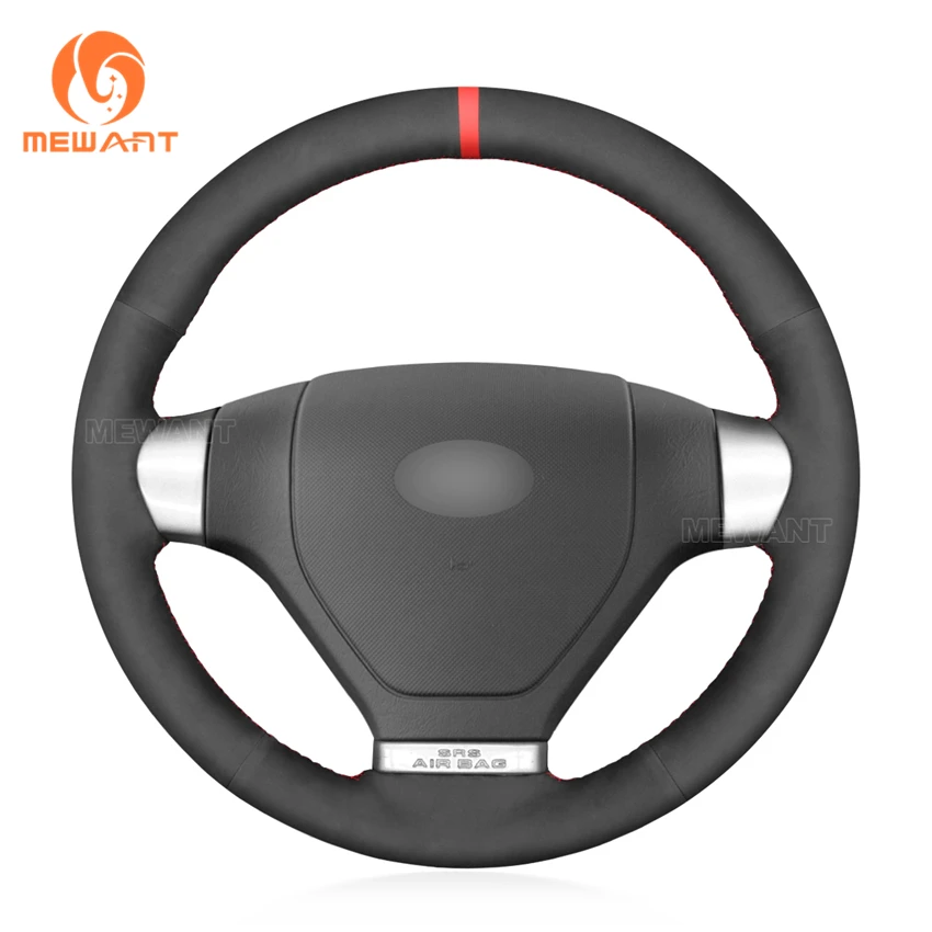 New Arrival Custom Black Suede Customize Steering Steering Wheel Cover For Hyundai Tiburon / Coupe / S-Coupe 2007 2008 2009 2010
