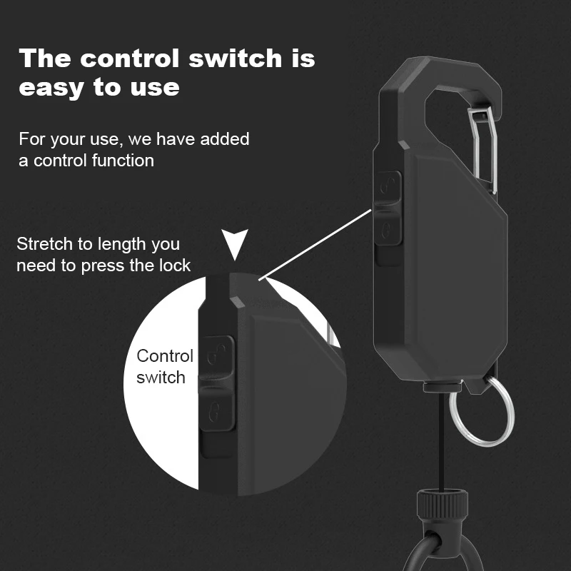 Easy-Pull Retractable Suspension Fastener Micropin Rod Slide Line Outdoor Sports Fishing Accessories-Ski Pass ID Badge Holder