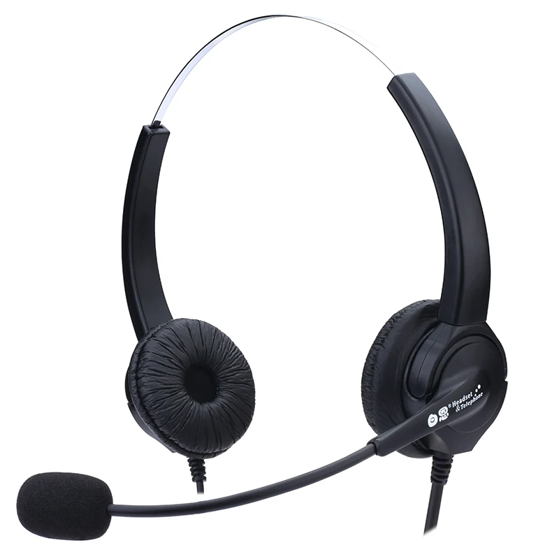 Dh630d колл-центра двойные уши 3,5 мм двойной разъем разной цветопередачи компьютерных гарнитура оператора регулировки громкости звука