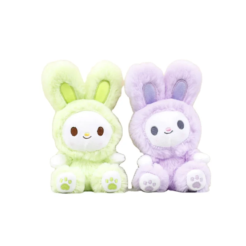 Custom Cartoon Rabbit Stuffed Animals Keychain Plush Rabbit Toys Keychains Accessories Holiday Events Gift