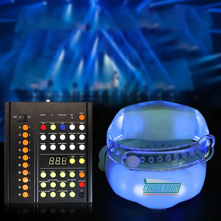 Manufacture DMX remote control led glow bracelets plastic wristband 3 lights with control for event concert