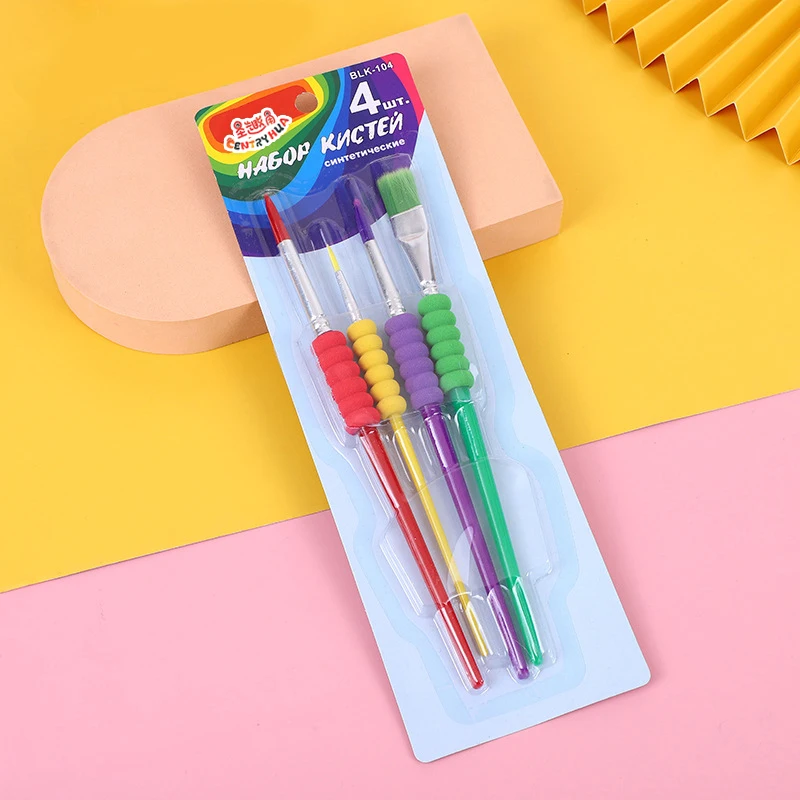 Paint Brushes Set 4 Different Tip Size Artist Paint Brush Nylon Hair Material Painting Brushes Set