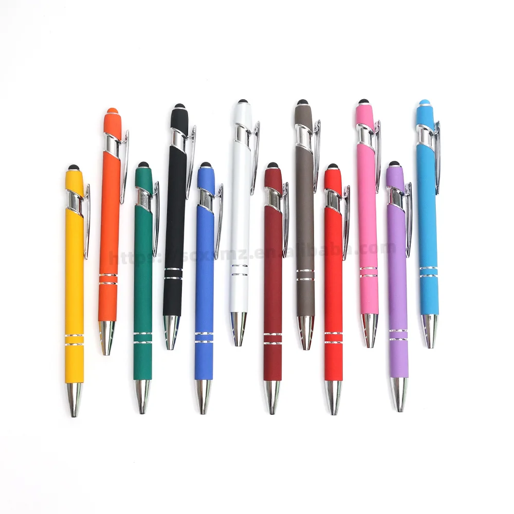 Wholesale Rubber Metal Touch Screen Stylus Pen Promotional Ball Pen With Custom Logo Pen
