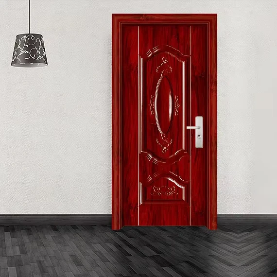 Steel Material Bedroom Cheap WPC Door Houses Doors Inside Solid Wooden Interior Door For House