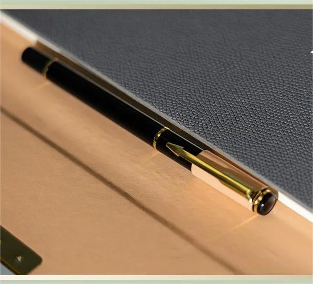 A5 Dotted Business Notebooks with Pen Loop, Hardcover Notebook Journal for Work, 100 Sheets