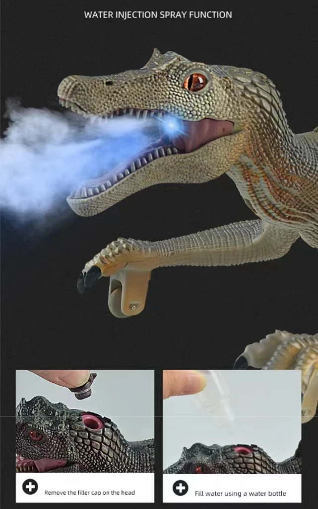 Walking Robot Dinosaur w/ Roaring Sounds 2.4Ghz Simulation Electronic Remote Control Dinosaur Toys for Kids Christmas Gift