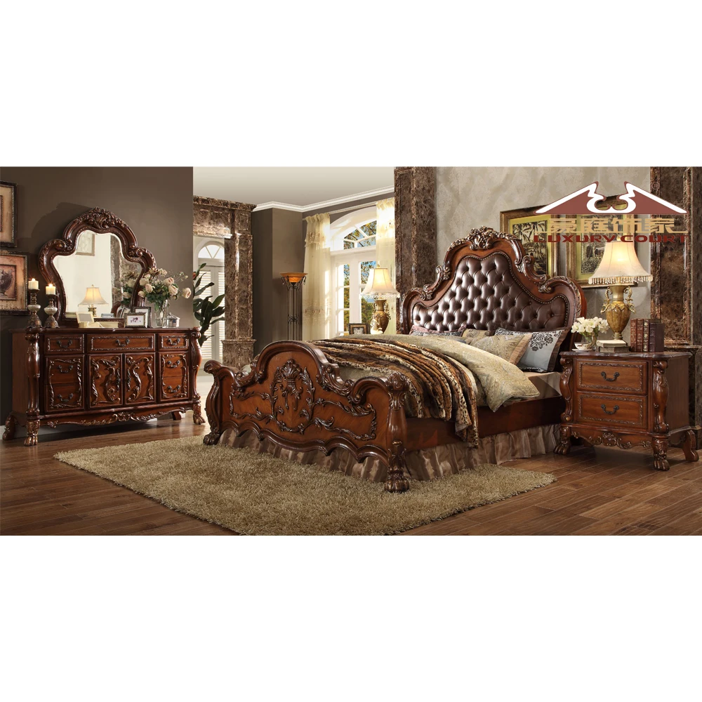Longhao Furniture American Style Luxury Bedroom Furniture Sets
