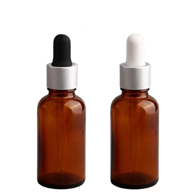 18-415 Droppers with Metallic Cap and Rubber Bulb and glass pipette