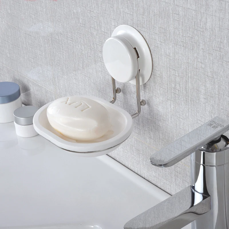 Wall mount suction cup bathroom kitchen shower soap Dish  soap holder