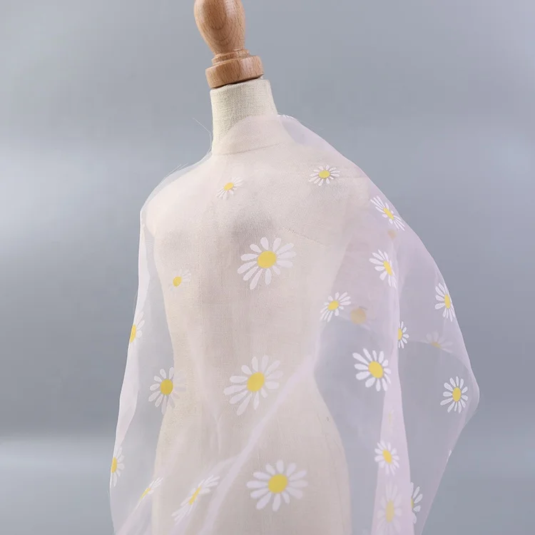 Оптовая продажа, Тюлевая фольга с маргариткой для свадебного платья