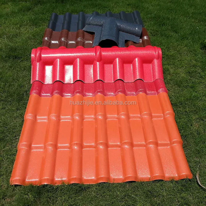 Гофрированная испанская синтетическая смола пластиковая кровля ПВХ ASA лист плитка колониальная