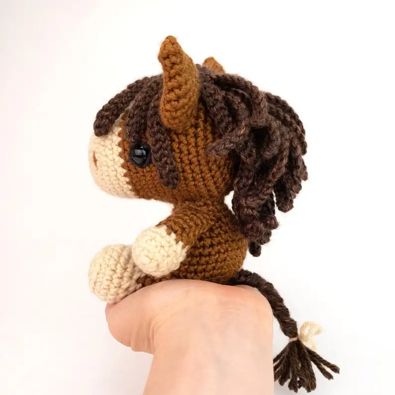 Crochet Baby Tiny Toys Knit Stuffed Handmade Farm Animals Amigurumi Horse Crochet Horse