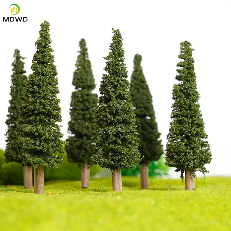 Model Train Railway 1:87 O G Scale Railway Layout 10cm Green Model Wire Pine Trees Artificial Layout