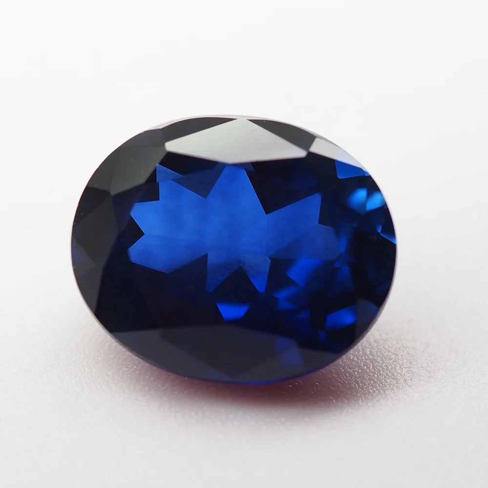 factory price lab created loose blue sapphire synthetic spinel gem
