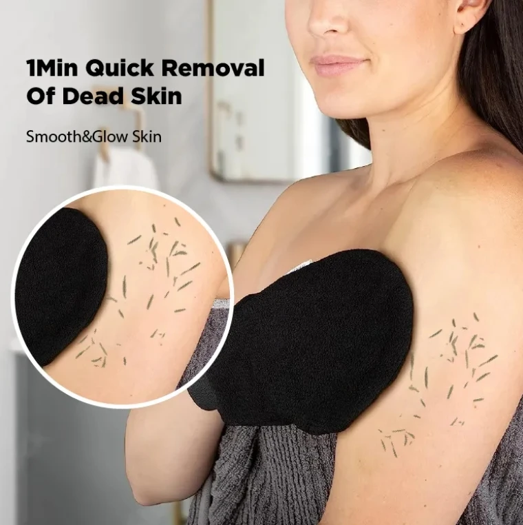 Exfoliating Glove Exfoliator Mitt Body Scrub Viscose Fiber Body Scrubber Glove Korean Deep Mitt Exfoliating for Bath and Shower