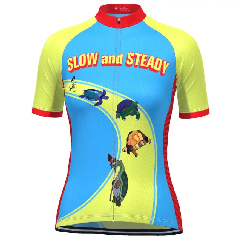 
HIRBGOD TYZ092-03 Popular Tortoise Cycle Jersey Women Short Sleeve Bike Jersey Comfortable Cycling Jersey Plus Size Cycling Wear 