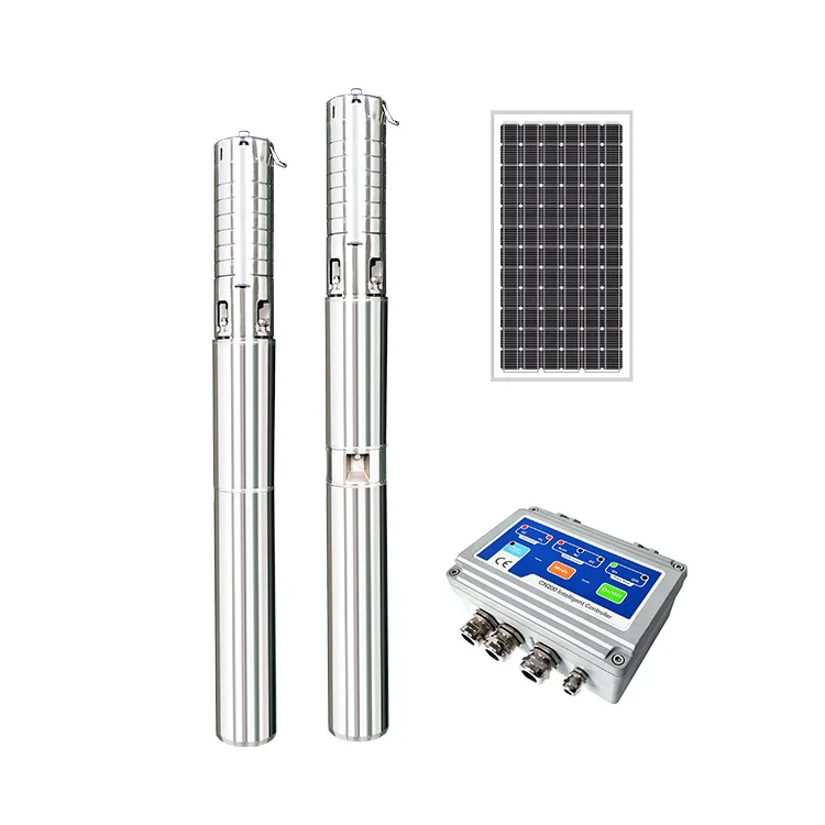 
 Гибридный солнечный погружной водяной насос для орошения 2hp ac dc  