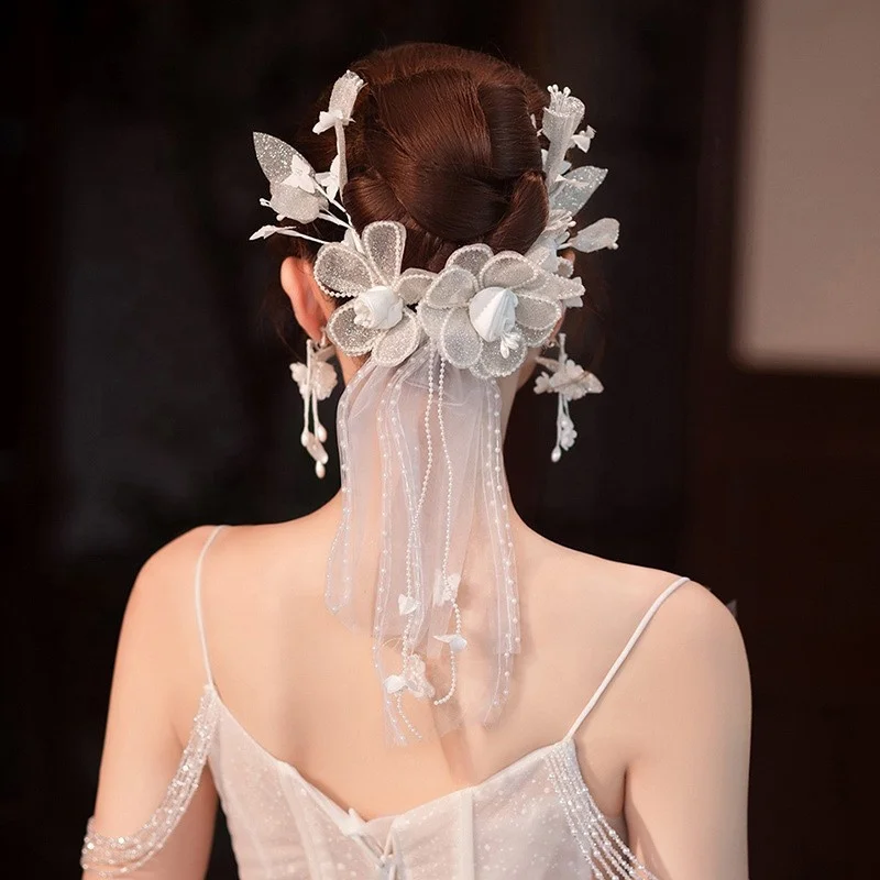 New Design Fashion Handmade Bride Headwear Women Hair Accessories Wedding Bridal Headband