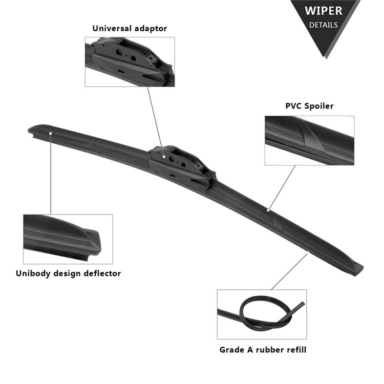 factory hot sales modern design multifunctional boneless wiper automobile universal wiper blade