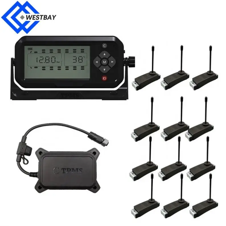 Westbay оптовая цена 6 8 10 12 14 24 колеса с датчиками шины автобусный прицеп система tpms для тяжелых грузовиков