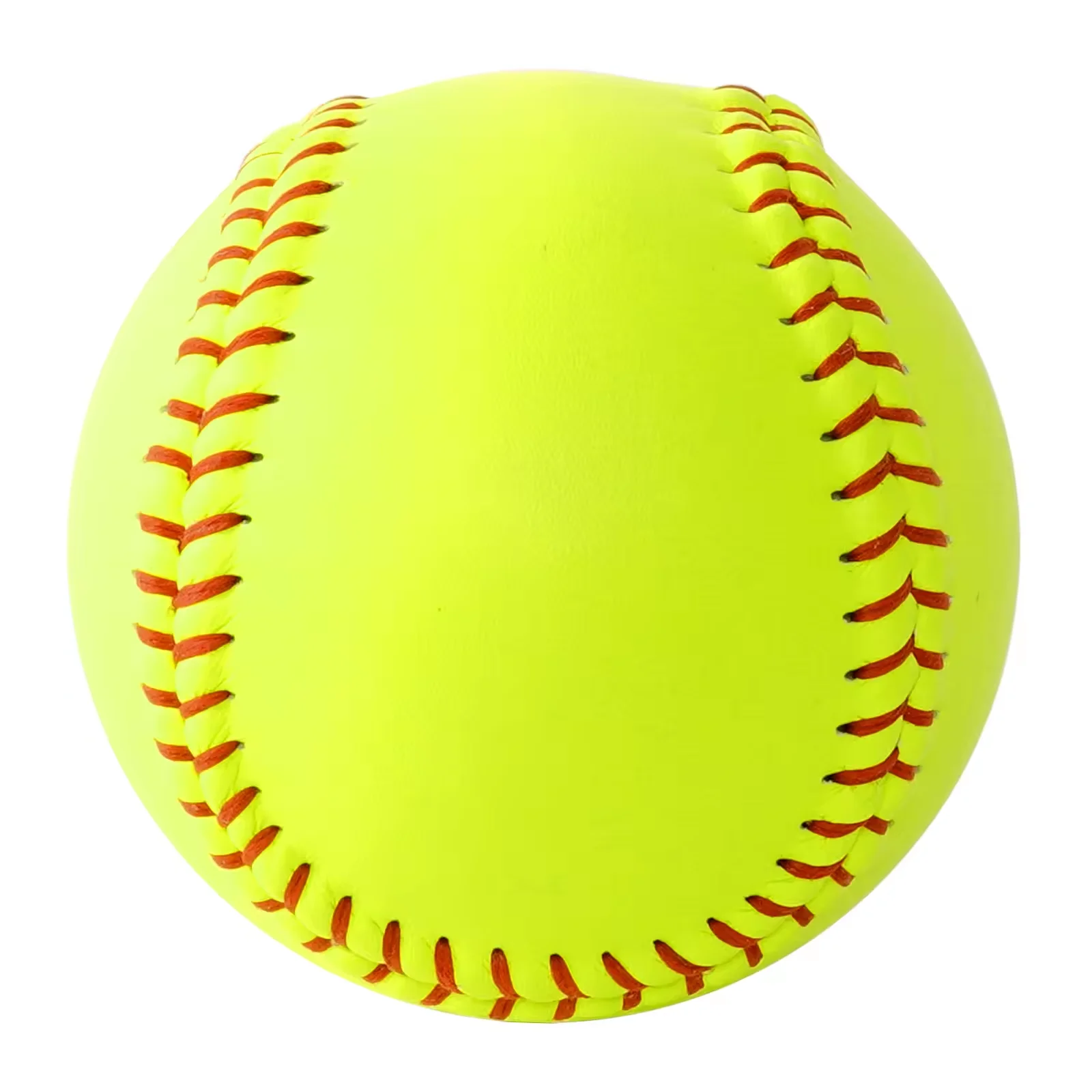 Factory Wholesale Softball Yellow Split Leather and PK Core Softball Custom Logo/Weight Sports Training Softball Ball